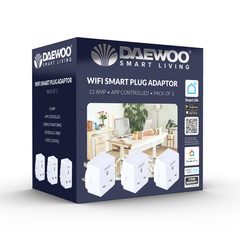 Wifi Adapter 13Amp Smart Plug, 3