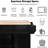 Kitchen Cart With Drop Tabletop & Internal Storage. Black, 5 Wheels For Easy Movement In Dinning Area Island Countertop And Efficient Storage Design - Black-398320452