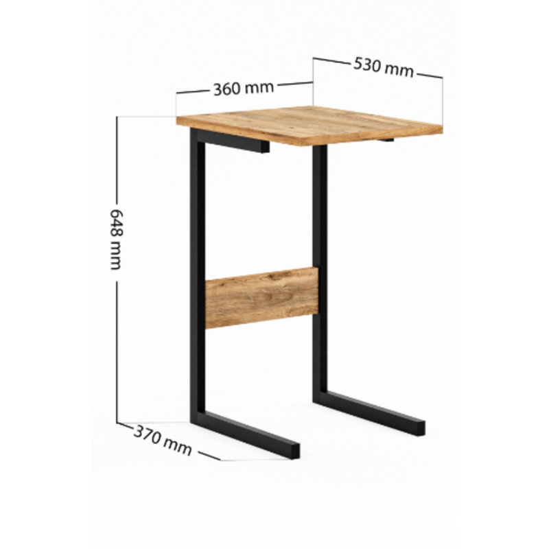 Abriele Computer Desk, Light wood