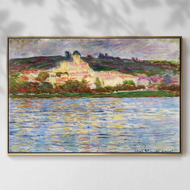 Vetheuil, 1902, reproduction d'art sur toile, H 27 po x l 41 po x P 2 po, Or