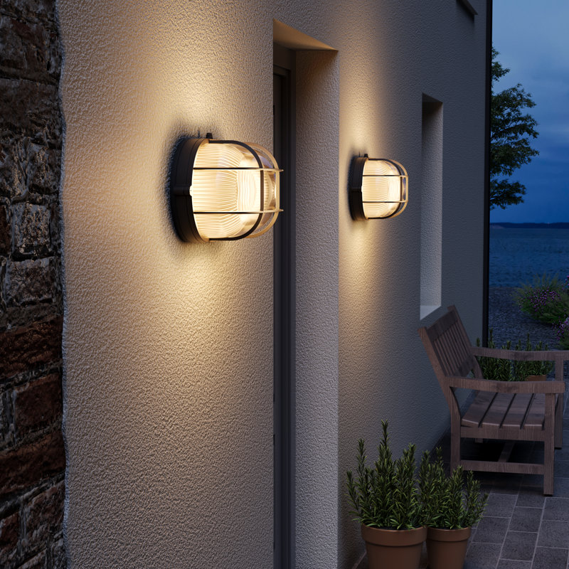 Cloison ovale 11 po - Noir texturé avec verre transparent sablé