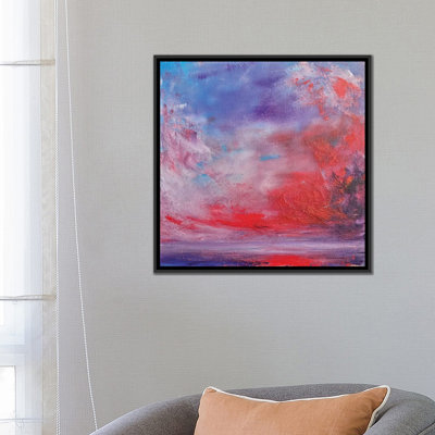 «Evening Red», reproduction d'art sur toile encadrée