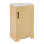 Meuble-lavabo de 20 po avec lavabo, armoire de salle de bain avec porte à fermeture douce, support de rangement et tablette réglable