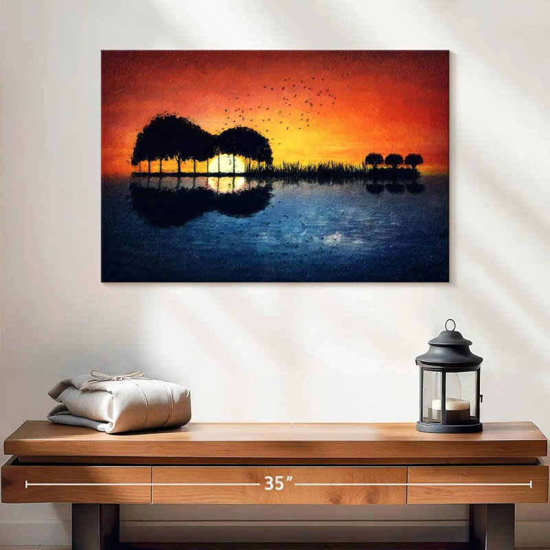 " Guitar Sunset ", 24" H x 16" W x 1.25" D