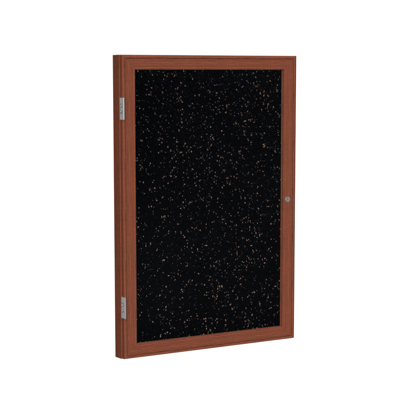 Tableau d’affichage clos cabinet, Brun clair moucheté, H 2 pi x l 1 pi 6 po, Chêne