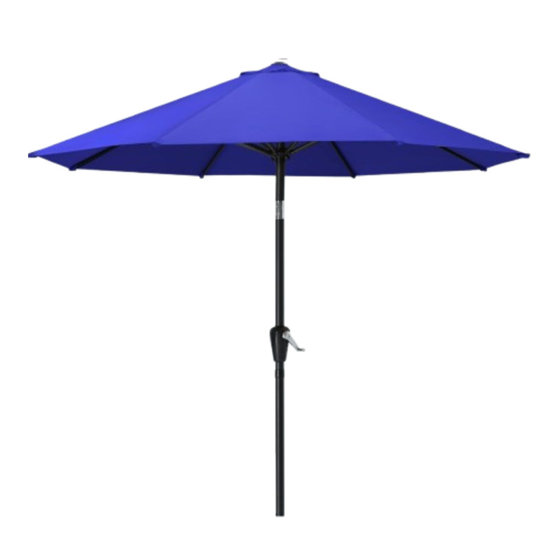 Parasol de marché avec manivelle Lorola, Bleu