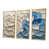 Toile avec cadre flottant or