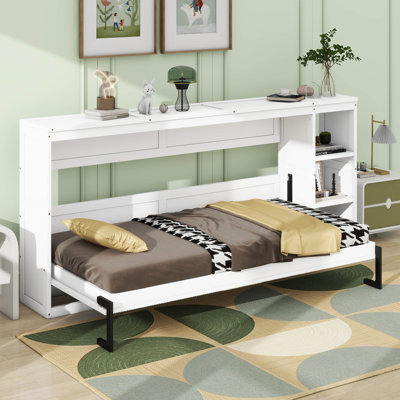 Modern Murphy Bed With Bookshelf