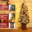 Arbre de Noël artificiel 4,5 pi avec 108 lumières DEL blanc chaud et base pour arbre de Noël