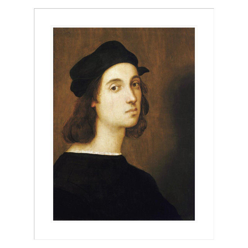 Autoportrait par Raphael - estampe numérique encadrée, H 29,5 po x l 23,37 po
