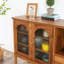 Buffet arqué entièrement en bois et verre