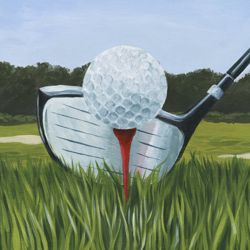 Tee Off I by Grace Popp - Wrapped Canvas Painting, 122cm H x 122cm W