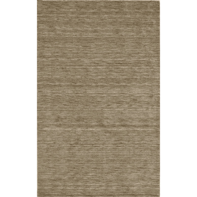 Tapis taupe en laine touffeté à la main Toby, Rectangle 5 pi x 7 pi 6 po
