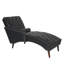 Chaise longue avec accoudoirs et coussins en bois massif