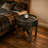 Round Barrel-Style Side Table End Table