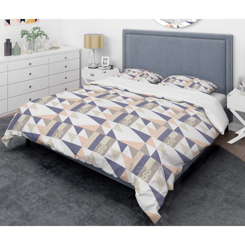 Ensemble de housse de couette rétro X Mid-Century, Twin Duvet Cover + 2 Shams