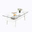 Table basse rectangulaire, plateau de table en verre trempé avec pieds en métal-27328760-27328762