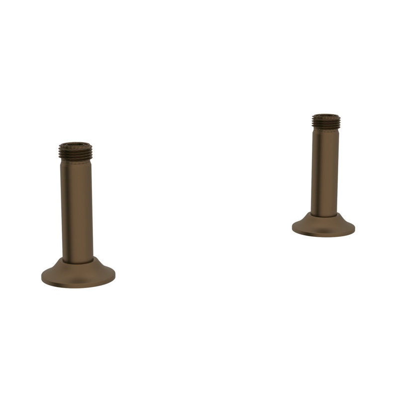 Georgian Era Bridge Kitchen Faucet with Straight Deck Unions, English Bronze