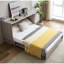 Lit pliant Space, gris, avec bac de rangement et grand adaptateur de rangement pratique, prise de matelas-1645285811