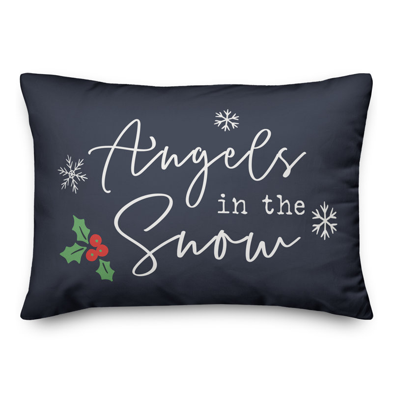  Coussin rectangulaire Angels in the Snow, Marine