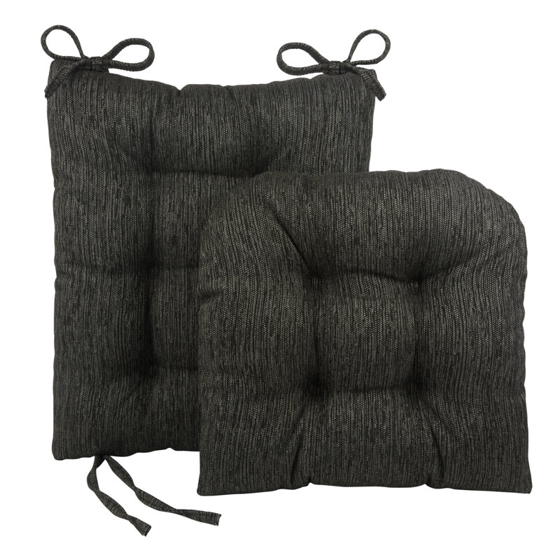 Ensemble de coussins de chaise berçante antidérapants, Noir