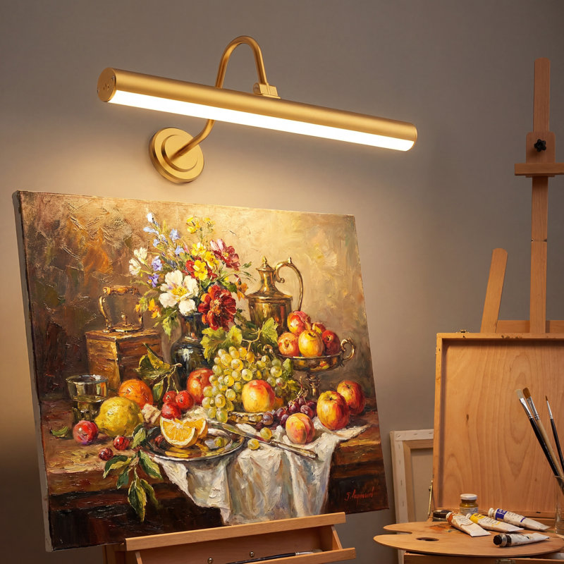 Éclairage pour tableau mural, lampe pour tableau 16,5 po avec télécommande, commande tactile à 3 modes de couleur et lumière d'art classique à intensité variable pour les peintures, galerie, salle de bain avec minuterie