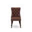 Chaises de salle à manger Denison Parson - Ensemble de 2 chaises capitonnées en tissu bourgogne capitonné à boutons cloutés-1062329794