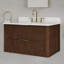 Eureka 24 In. Single Rectangle Sink Floating Bathroom Vanity with Cultured Marble Top in Truffle Oak-388116005