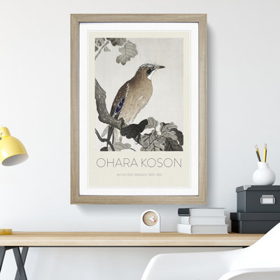 Jay on a Tree Branch by Ohara Koson - Picture Frame Art Prints
