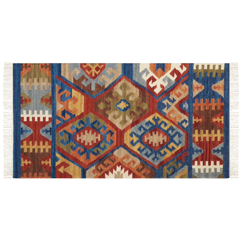 Biagi Southwestern Wool Hand Woven Area Rug, Rectangle 80 x 150cm