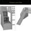 Lit mezzanine simple avec deux tiroirs et glissière Stairway-1275930926