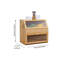 Bamboo Bread Bin Kitchen Storage Cabinet Loaf Bread Container Black 43*17.5*28Cm