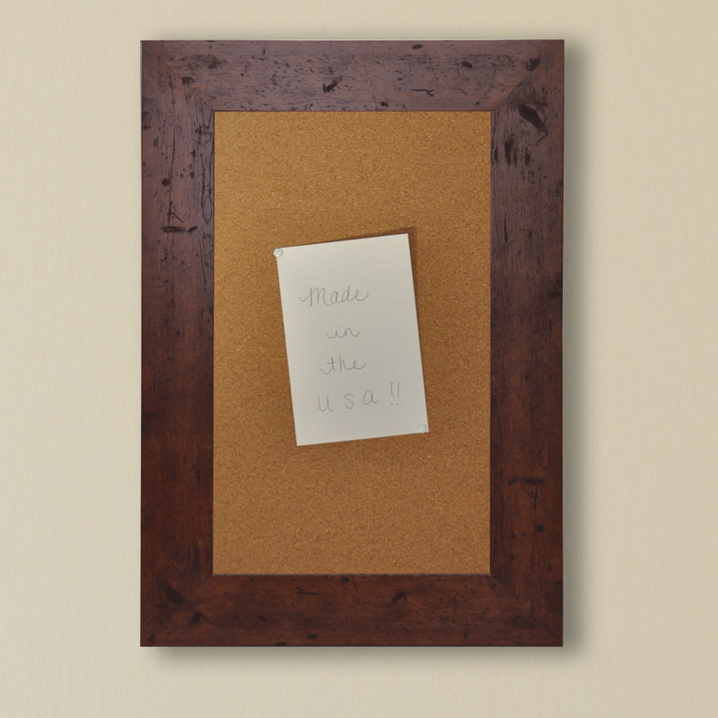 Babillard mural Linlin Barnwood, H 4 pi x l 2 pi 6 po,  Noyer foncé