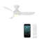Corona 3 - Blade Outdoor/Indoor Smart Flush Mount Ceiling Fan with Remote Control and Dimmable LED Light Kit Included 
