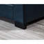Bleu marine 93,7 po à 3 places recouvert de cuir PU respirant, accoudoir carré avec porte-gobelet, rangement et coussin en mousse à ressorts confortable, housse de coussin amovible qui recouvre un large revêtement en cuir,