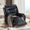 Canapé simple inclinable à bascule en cuir Abba Ambridge Crovetti Air