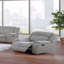 Fauteuil 1pc avec fauteuil inclinable en frêne couleur velours côtelé de salon