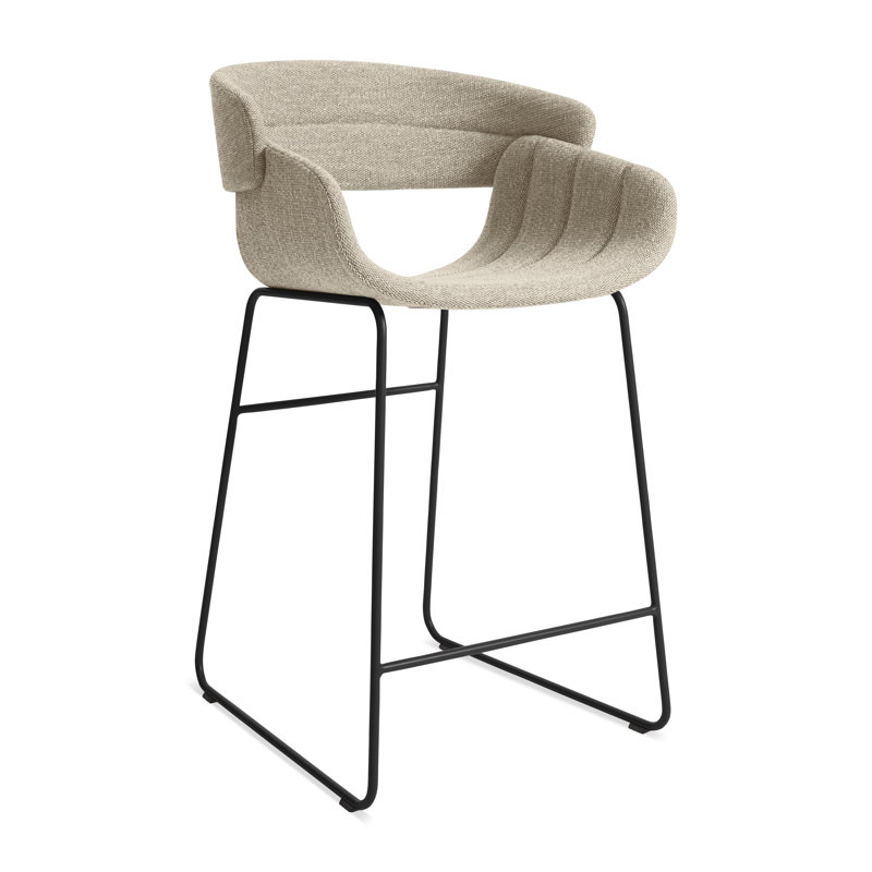 Racer Stool, Tait Stone Textured Basketweave, Counter Stool (25" Seat Height)