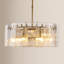 Lustre tambour en métal 12 lumières à intensité variable avec abat-jour en verre-1579966211