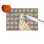 Fawn Greyhound Christmas PoinsettIas Glass Cutting Board-119894417