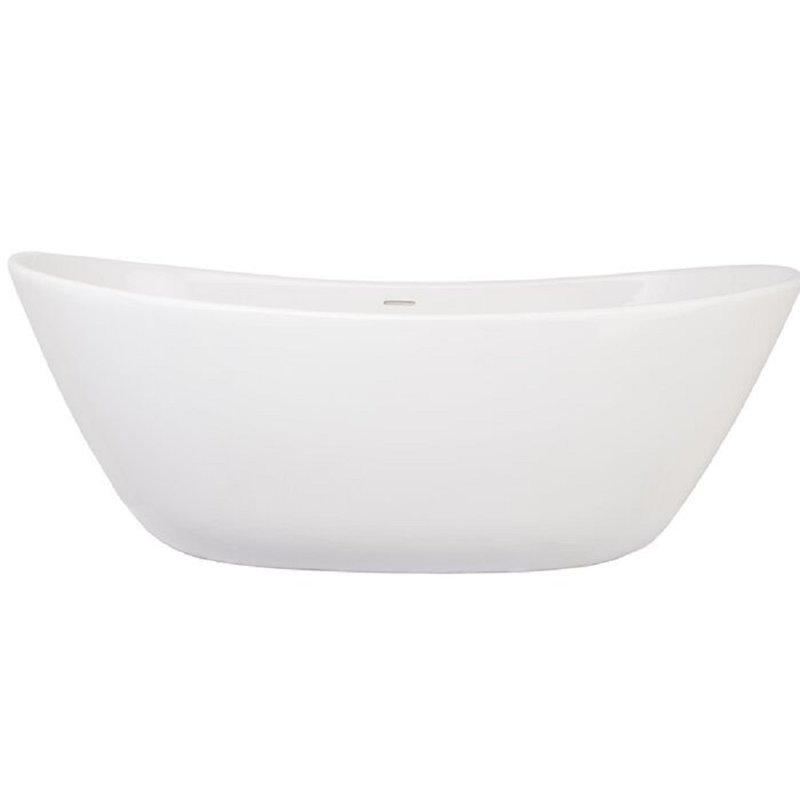Marquis 65'' L Air Bathtub, Glossy White, Matte Black