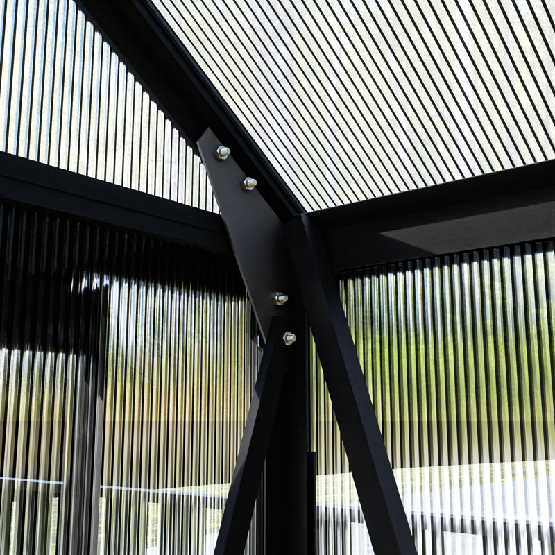Serre d'extérieur en polycarbonate en aluminium avec ventilation et gouttière de pluie, serre pour l'extérieur, cour arrière, jardin