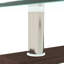Table de centre rectangulaire moderne en verre transparent pour bureau personnel, auto-assemblage, grand rangement, table basse de 220 lb, installation facile