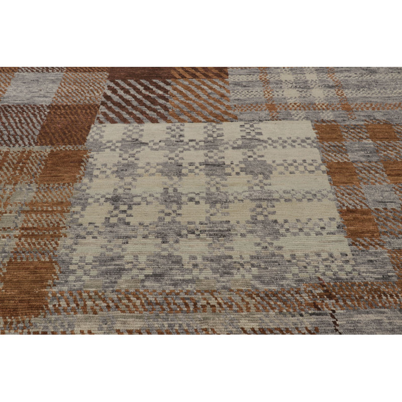Modern One-of-a-Kind 8'2X10'1 Hand Knotted Area Rug