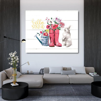 Ophelia & Co. Dogwood Portfolio Gallery Wrapped Canvas Art Titled: Hello Spring
