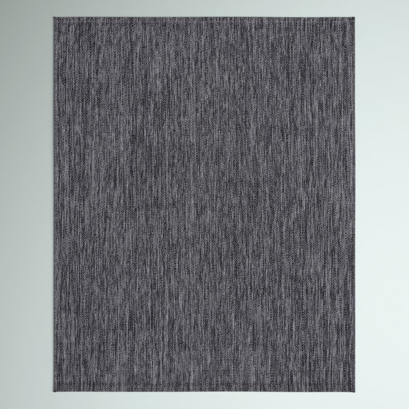 Madyson Black Indoor/Outdoor Area Rug, Rectangle 8' x 10'
