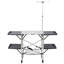 Table de cuisine de camping pliante - Station de cuisson extérieure portable avec plateau résistant à la chaleur, 4 tables d'appoint, support de rangement et lampadaire pour les pique-niques et les voyages en camping