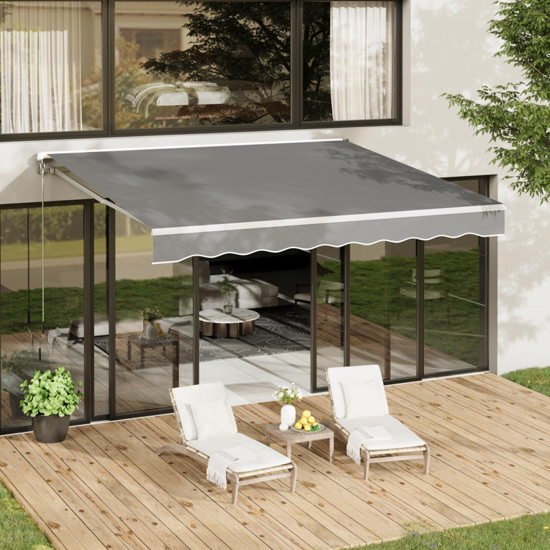 Remplacement de l'auvent rétractable, Gris, H 8 po x l 168 po x P 120 po