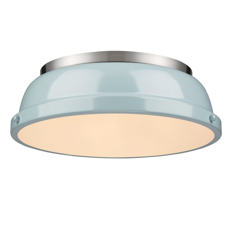 Plafonnier encastré 2 lumières Calico, Écume de mer, Étain