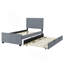 Lit plateforme tapissier avec lit gigogne simple
